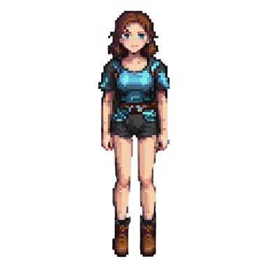 full body female human character sticker