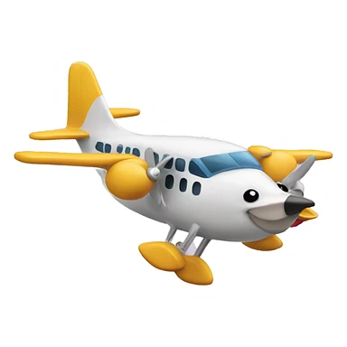 duck in an airplane sticker