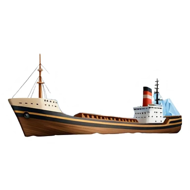A ship moving past an iceberg sticker
