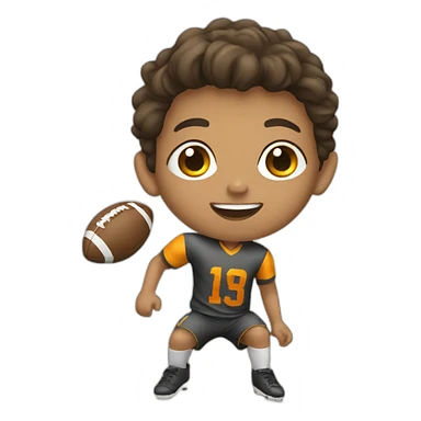 kids playing football sticker