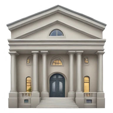 Building with architectural details sticker