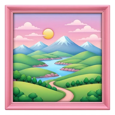 pink framed picture sticker