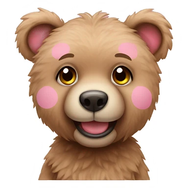 Teddy bear with pink dun sticker