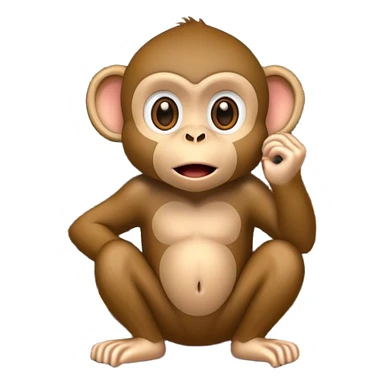 Surprised monkey on track sticker