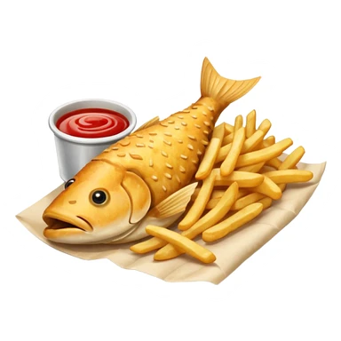 fish and chips sticker
