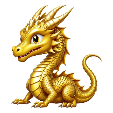 small gold dragon sticker