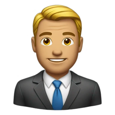 muscular businessman sticker