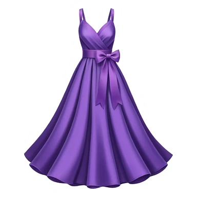 purple ribbon dress sticker