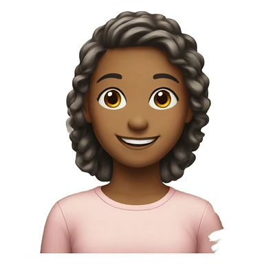 smiling girl with Christmas tree  sticker