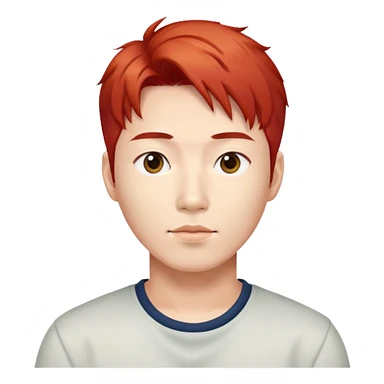 Korean guy that has red hair sticker
