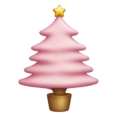 Light pink Christmas tree with ornaments  sticker