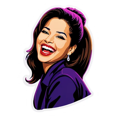 Selena Quintanilla laughing  sticker