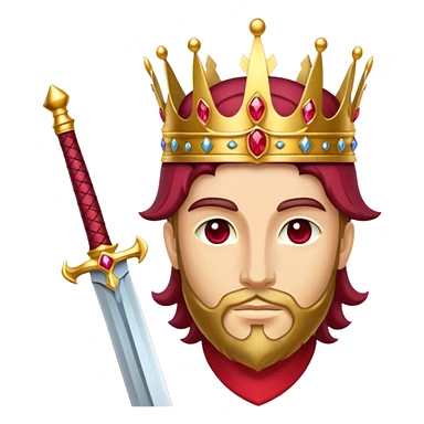 sword archon crowned king sticker