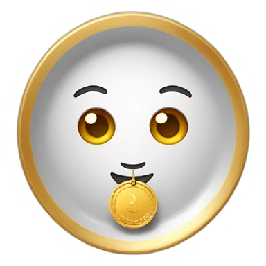 cute-plate with a gold medal sticker