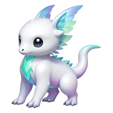  Iridescent white pale fakemon-creature  sticker