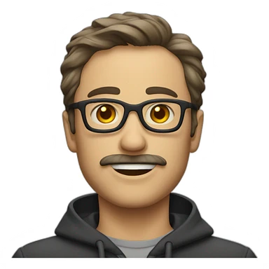 Homme chauve lunette sticker