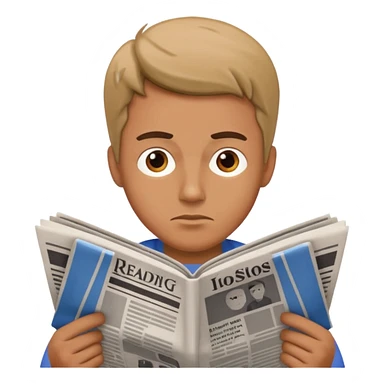 read paper with no rection man sticker