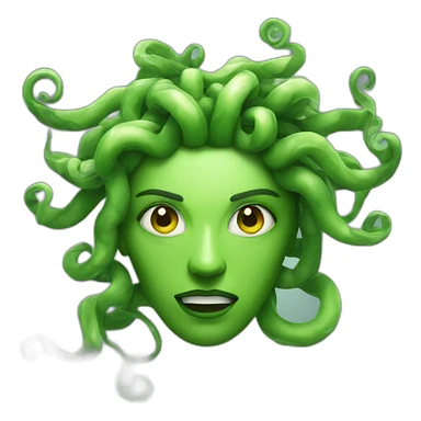 Medusa with laser eyes sticker