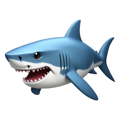 shark with muscles and a mustache  sticker