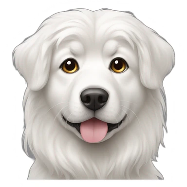 dog samojede white long hair sticker