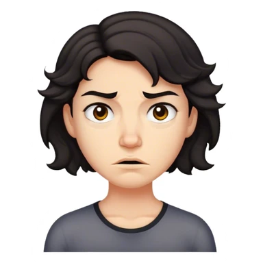 Dark short hair, wavy, dimples,pissed off! sticker