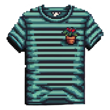 striped t-shirt sticker