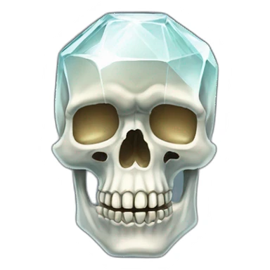 Crystal skull sticker