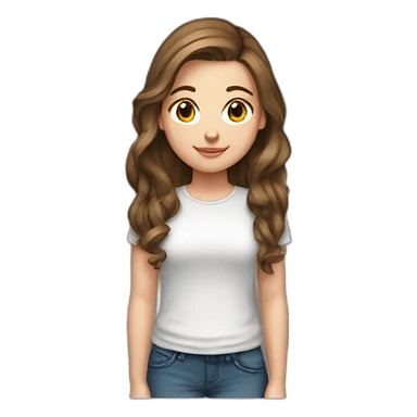 16 year old chunky white girl brown hair sticker