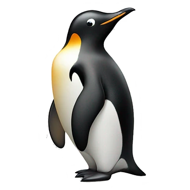An penguin thinking  sticker