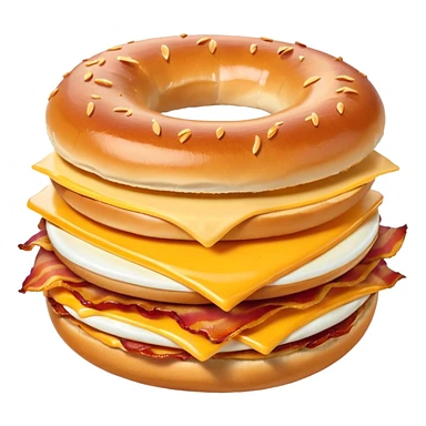Bacon egg and cheese bagel sticker