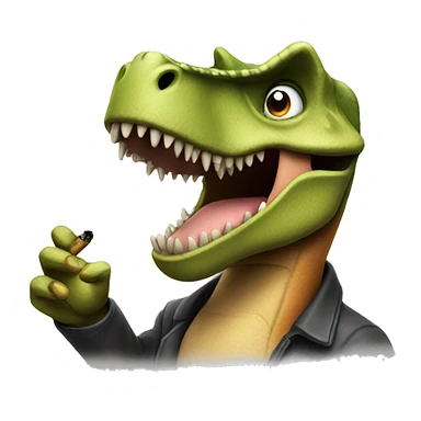 Dinosaur Smoking sticker