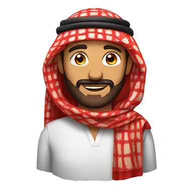 Arabian Man with red keffiyeh sticker