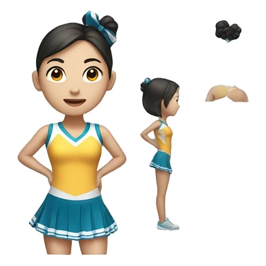 asian girl with cheerleading outfit  sticker