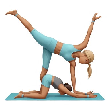 yoga bending back backwards sticker