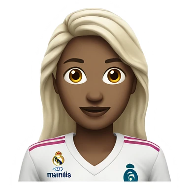 Women with Real Madrid jersey  sticker
