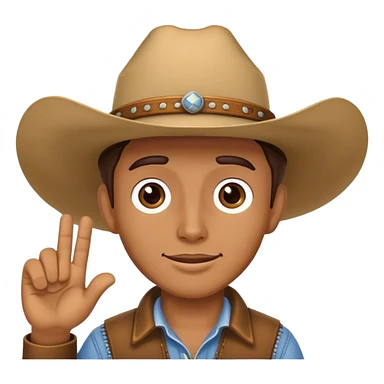 Can you generate a cowboy howdy emoji sticker