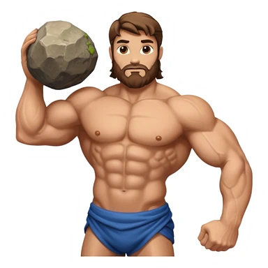 Atlas the greek god with a big rock  sticker