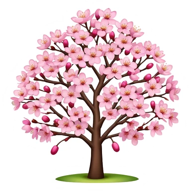 Japan cherry tree simple emoji sticker