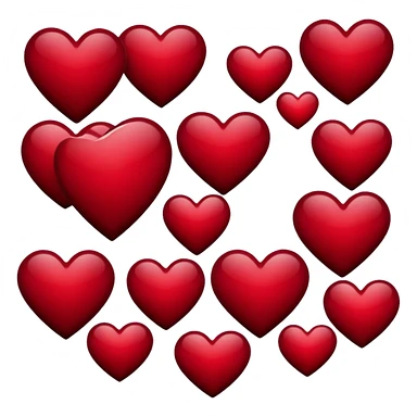 Mahogany-red maroon-red heart shape sticker