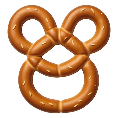 Pretzel shaped like a Mickey Mouse silhouette  sticker