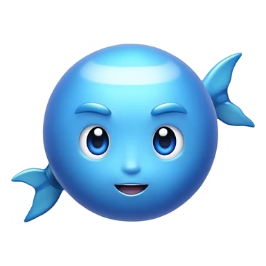 Realistic Neptune Planet with a strong blue sticker