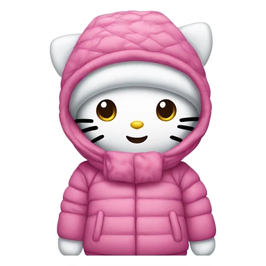 Hello kitty in the winter sticker
