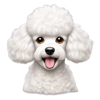 White poodle  sticker