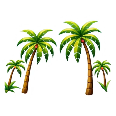 abstract art palm trees beach landscape  sticker