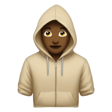 beige hoodie sticker