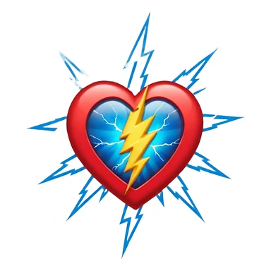 Heart with Grateful Dead lightning bolt in the middle sticker