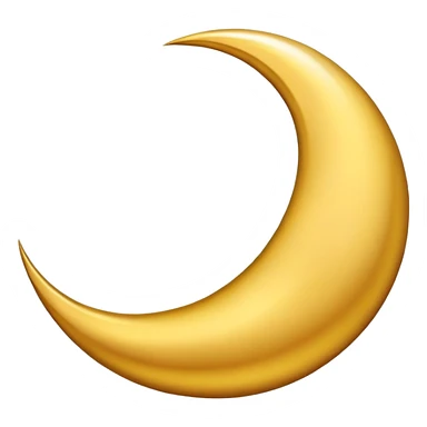 Pretty golden crescent moon sticker