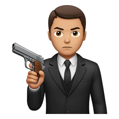 hitman with pistol sticker