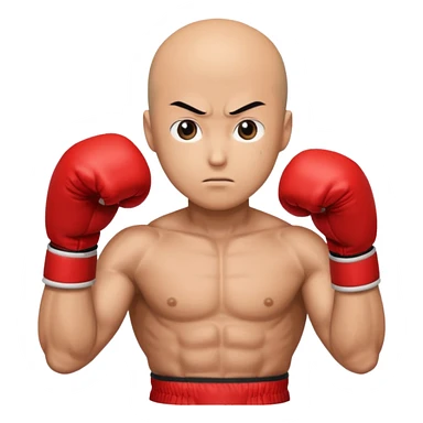 Saitama red hand punch with boxing glove sticker