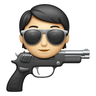 gun wearing sunglasses sticker